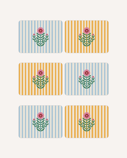 Bloomfield Stripes Set of 6 Placemats