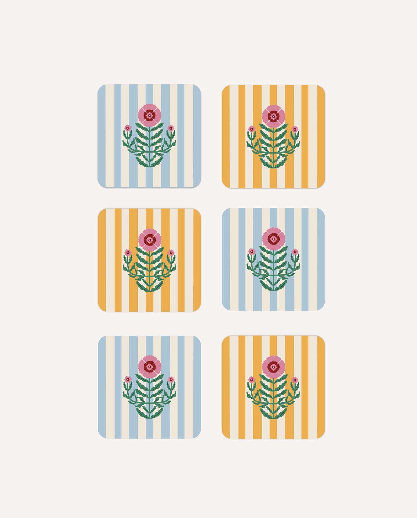 Bloomfield Set of 6 Coasters