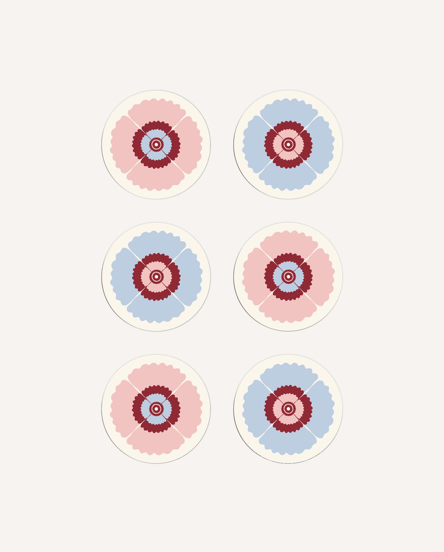 Poppy Set of 6 Coasters