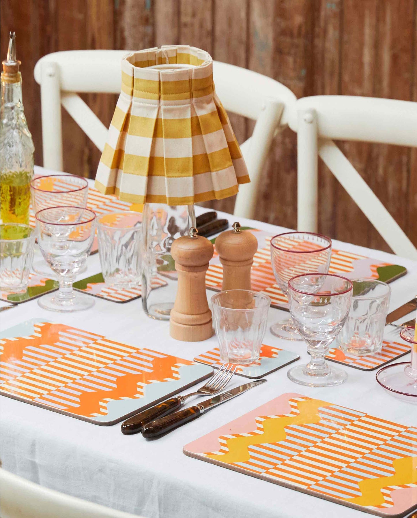 Wiggle and Stripe Set of 6 Coasters