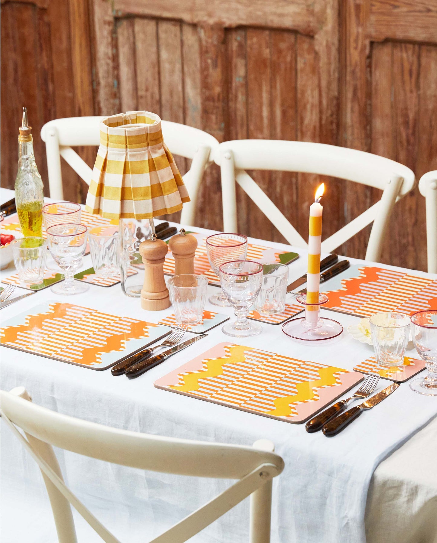 Wiggle and Stripe Set of 6 Coasters