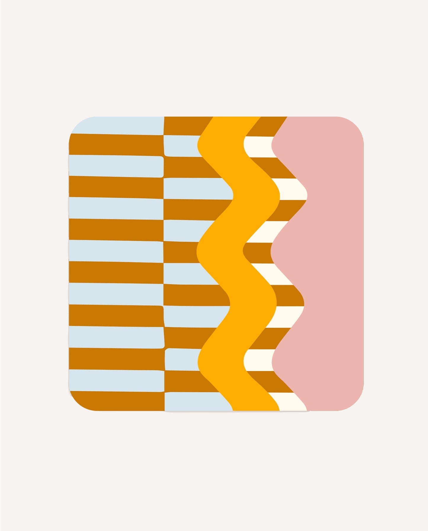 Wiggle and Stripe Set of 6 Coasters