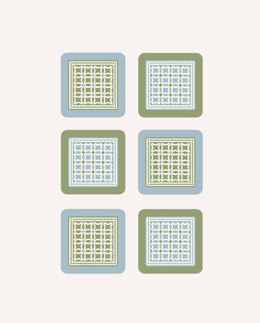 Lattice Set of 6 Coasters